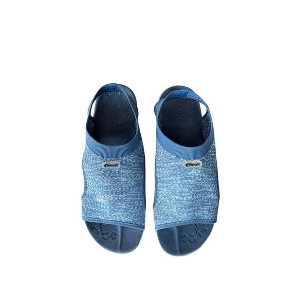 Therafit Womens Blue Carmel Stretch Fabric Slingback Sandals Size 10.5 - Picture 3 of 6